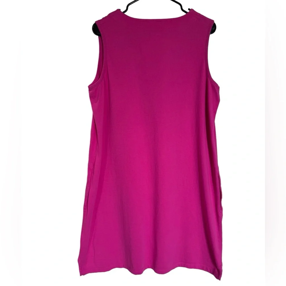 Lands End Pink Sleeveless Dress Embroidered  - Cover Up Size Large - Picture 4 of 15
